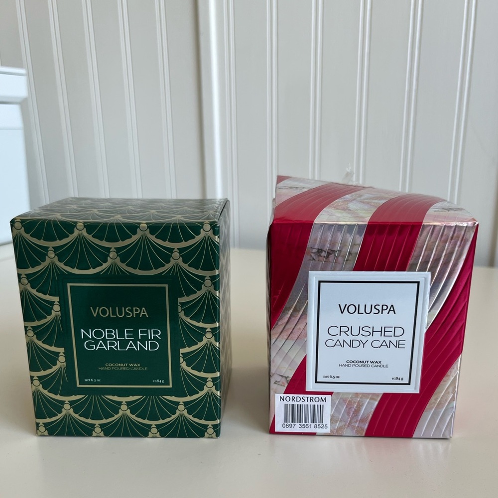 NWT Voluspa Holiday candles 6.5 Oz.